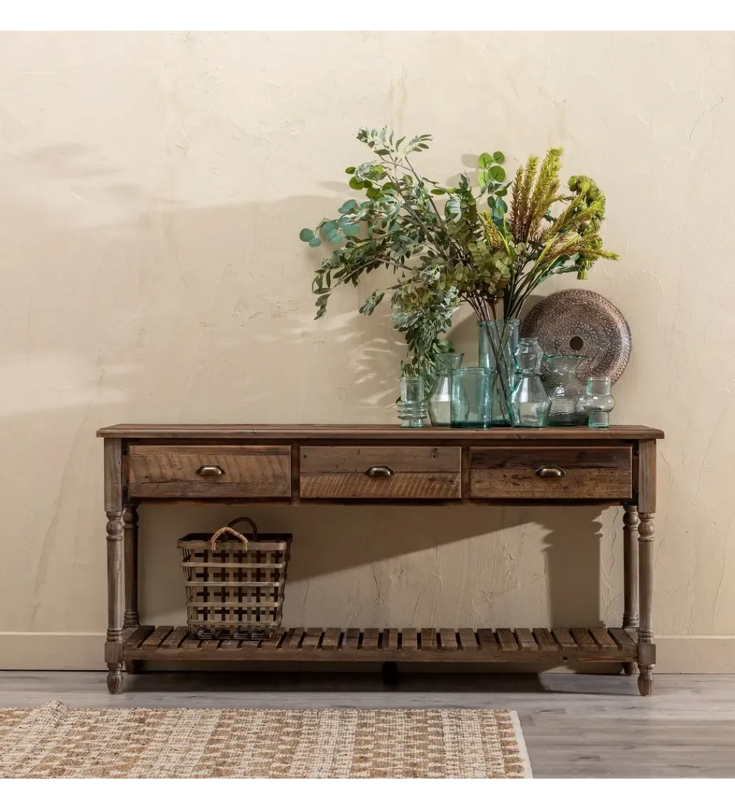 Zona-Design Konsola PERTON 184 cm drewno jodły brązowe
