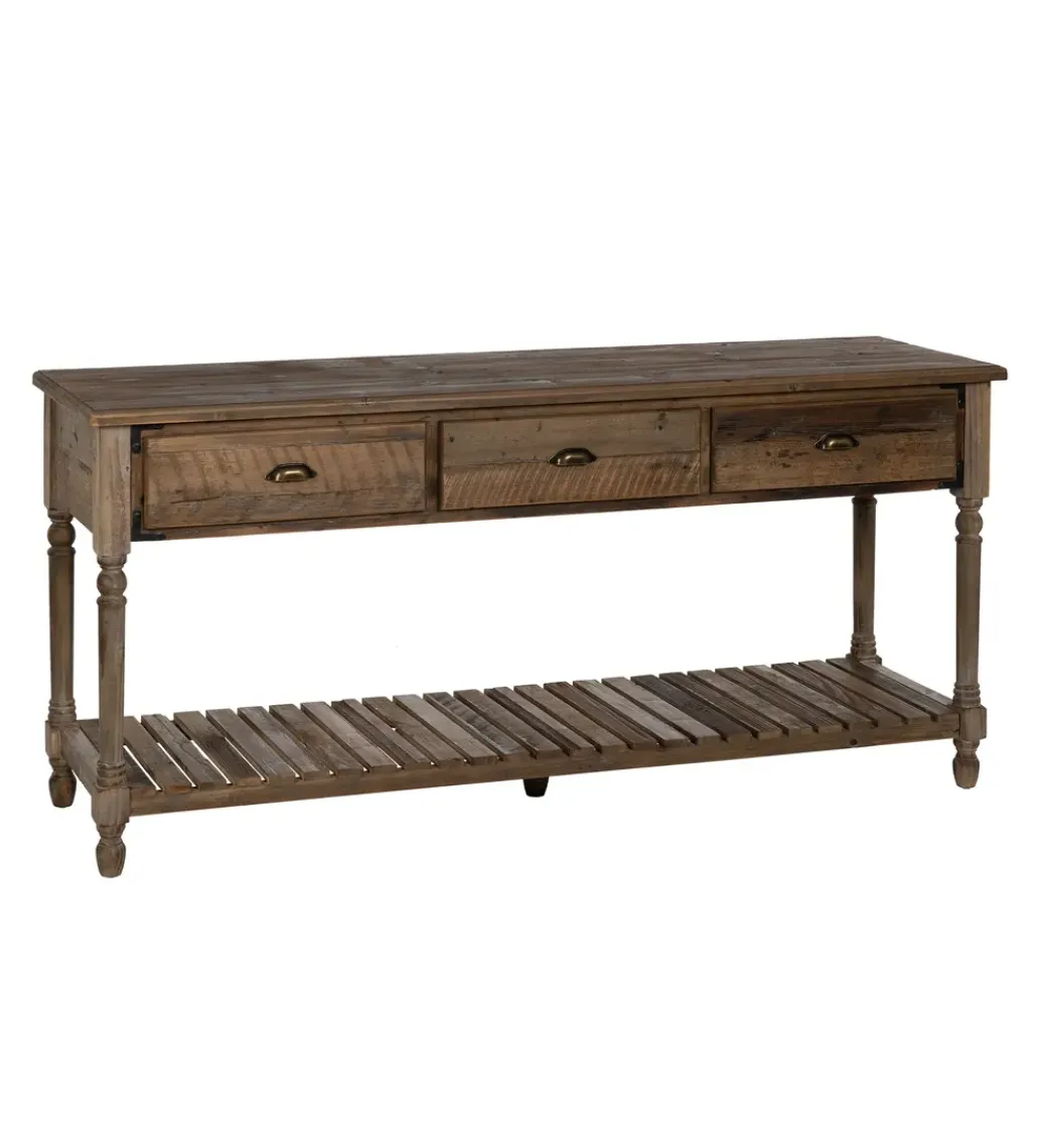 Zona-Design Konsola PERTON 184 cm drewno jodły brązowe