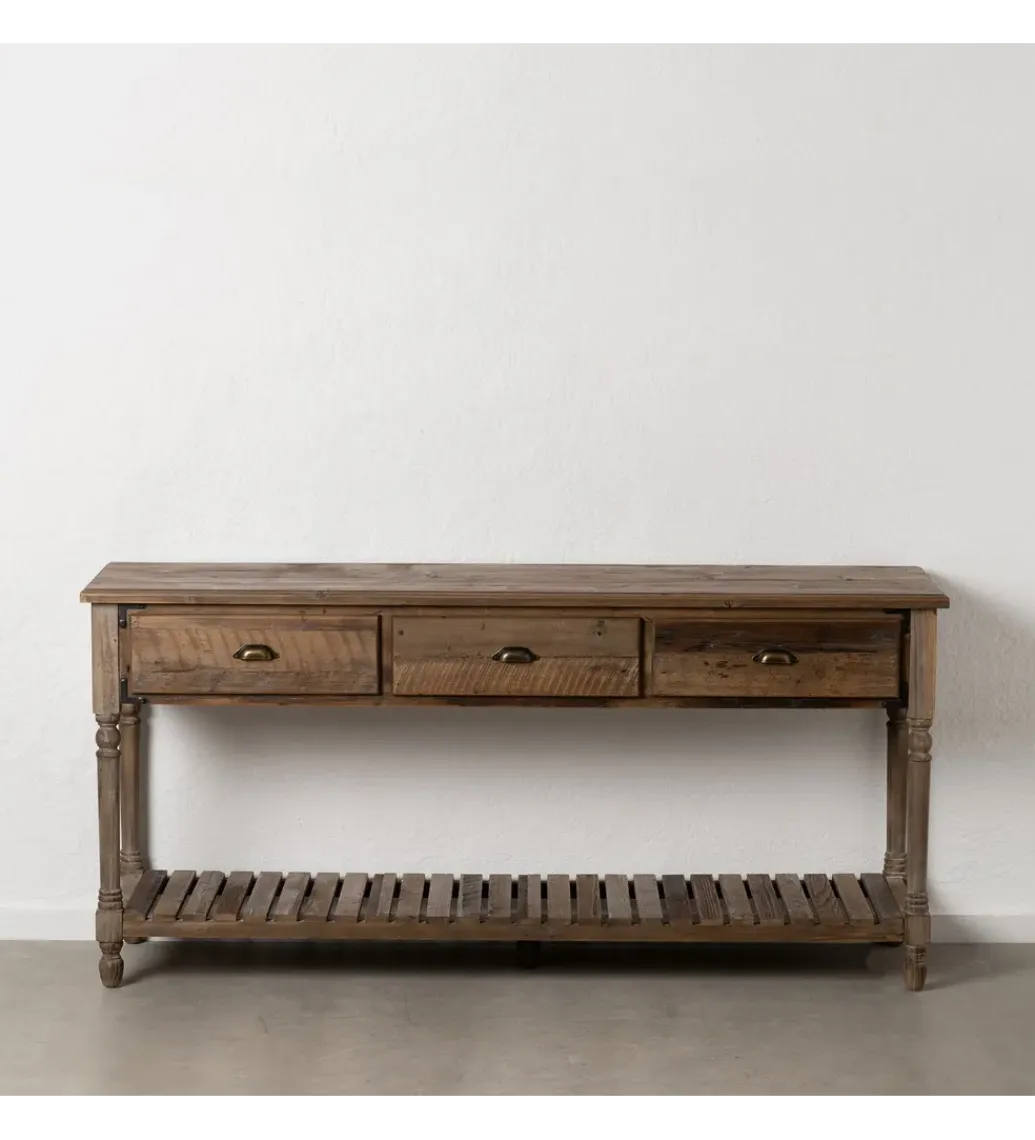 Zona-Design Konsola PERTON 184 cm drewno jodły brązowe
