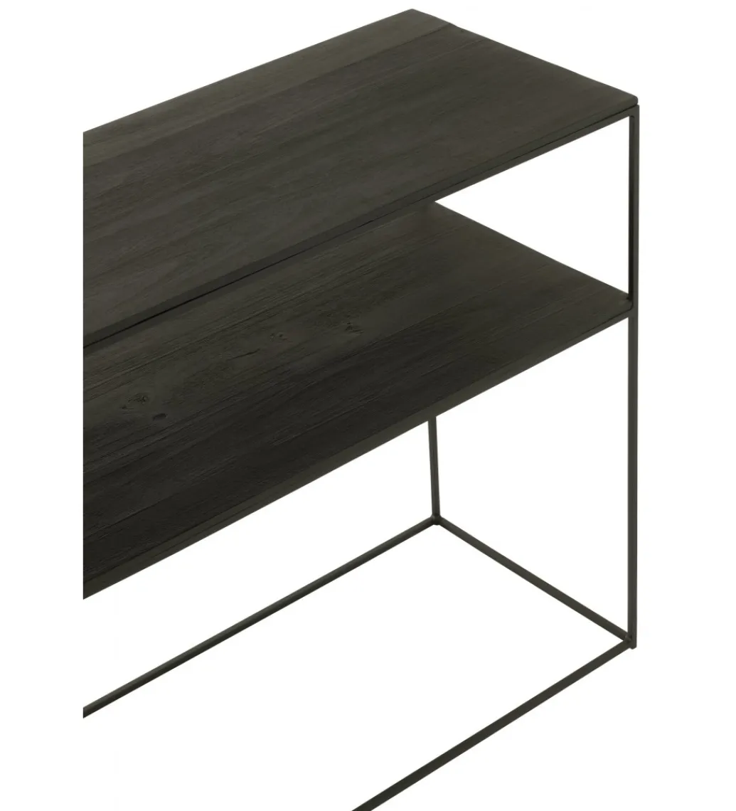 J-Line Konsola RECTANGLE 140 cm drewno czarne