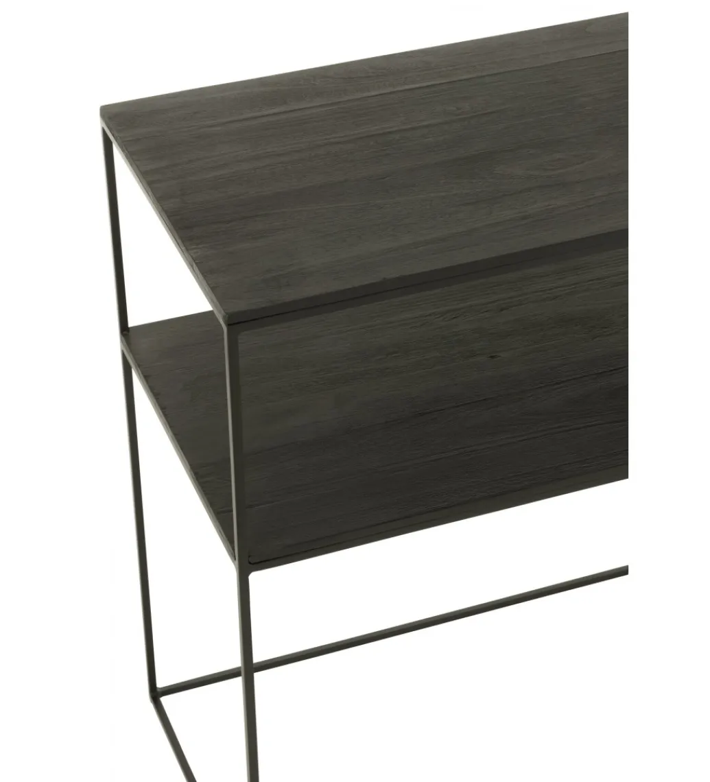 J-Line Konsola RECTANGLE 140 cm drewno czarne