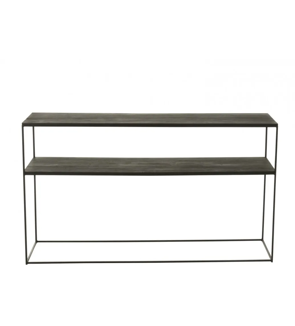 J-Line Konsola RECTANGLE 140 cm drewno czarne