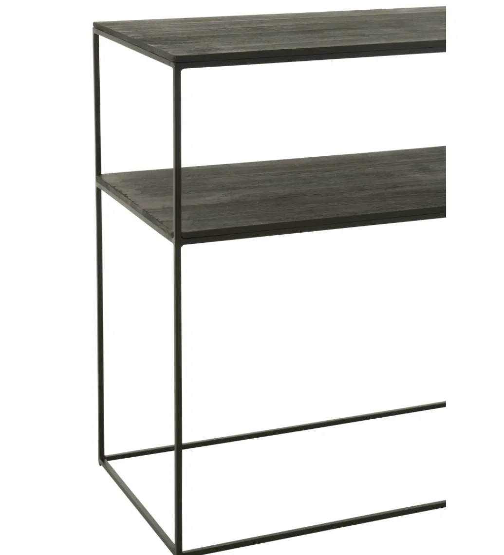 J-Line Konsola RECTANGLE 140 cm drewno czarne