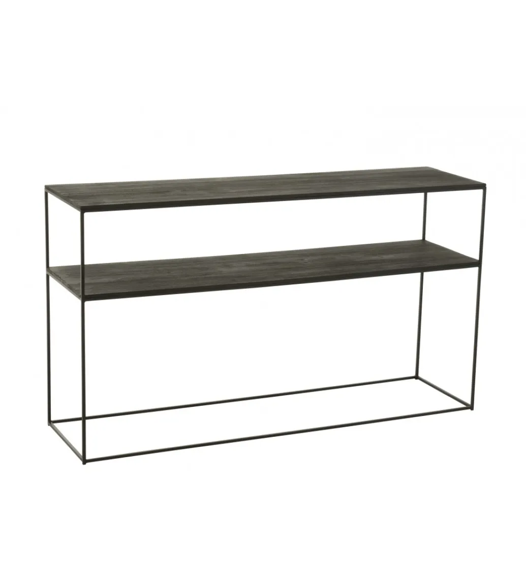 J-Line Konsola RECTANGLE 140 cm drewno czarne