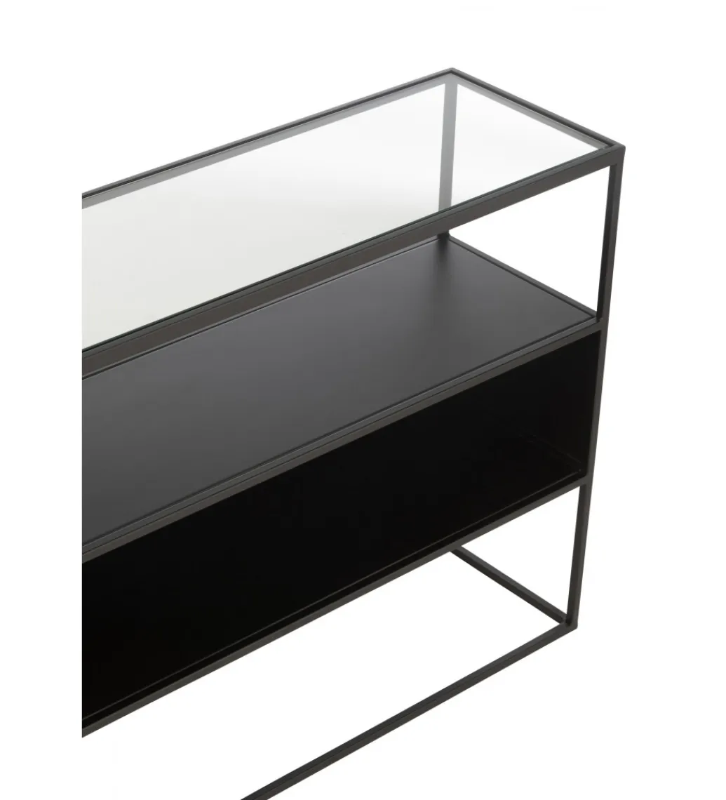 J-Line Konsola Square 140 cm czarna
