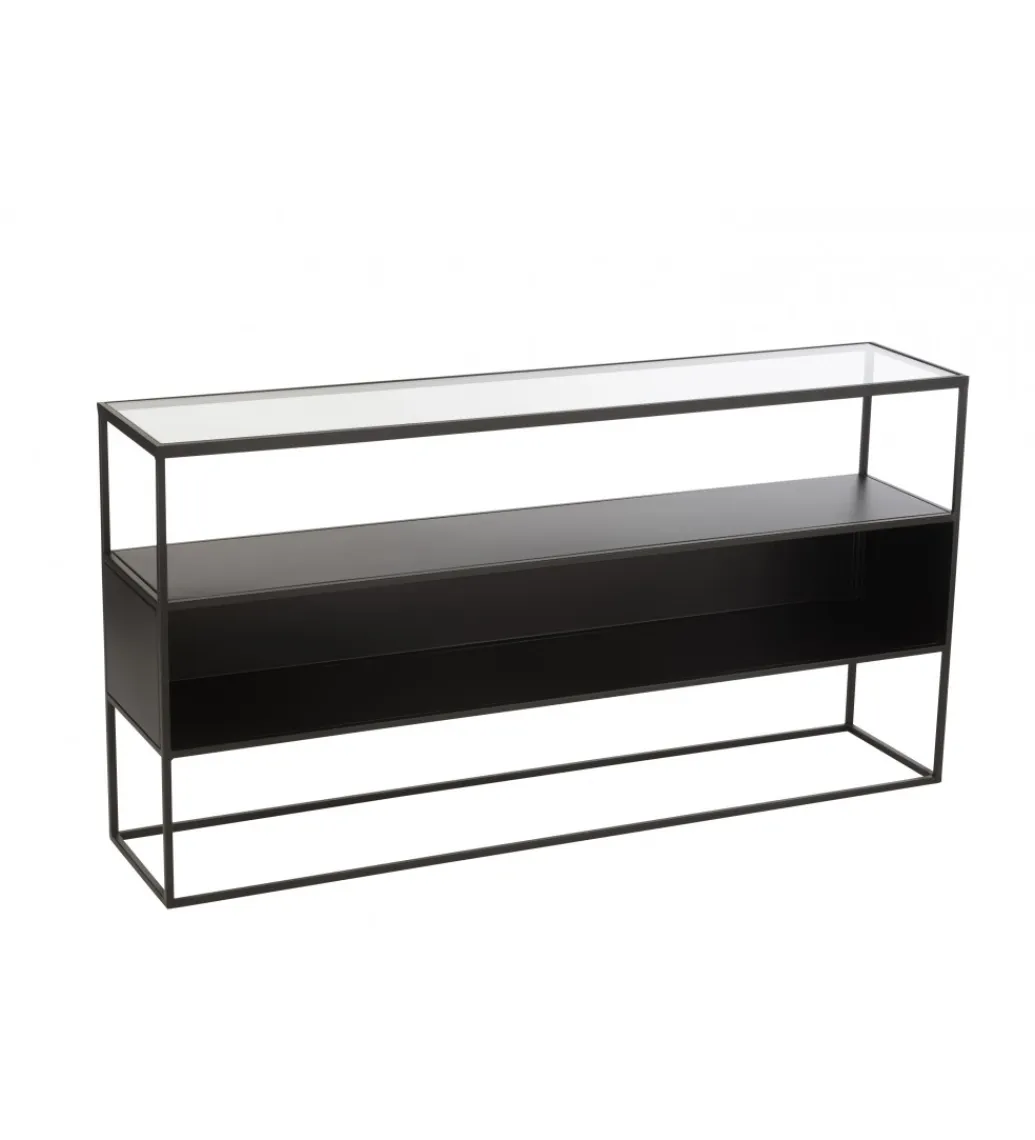 J-Line Konsola Square 140 cm czarna
