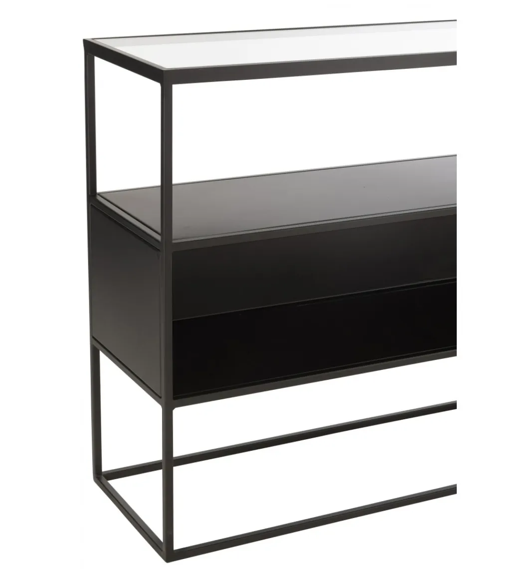 J-Line Konsola Square 140 cm czarna