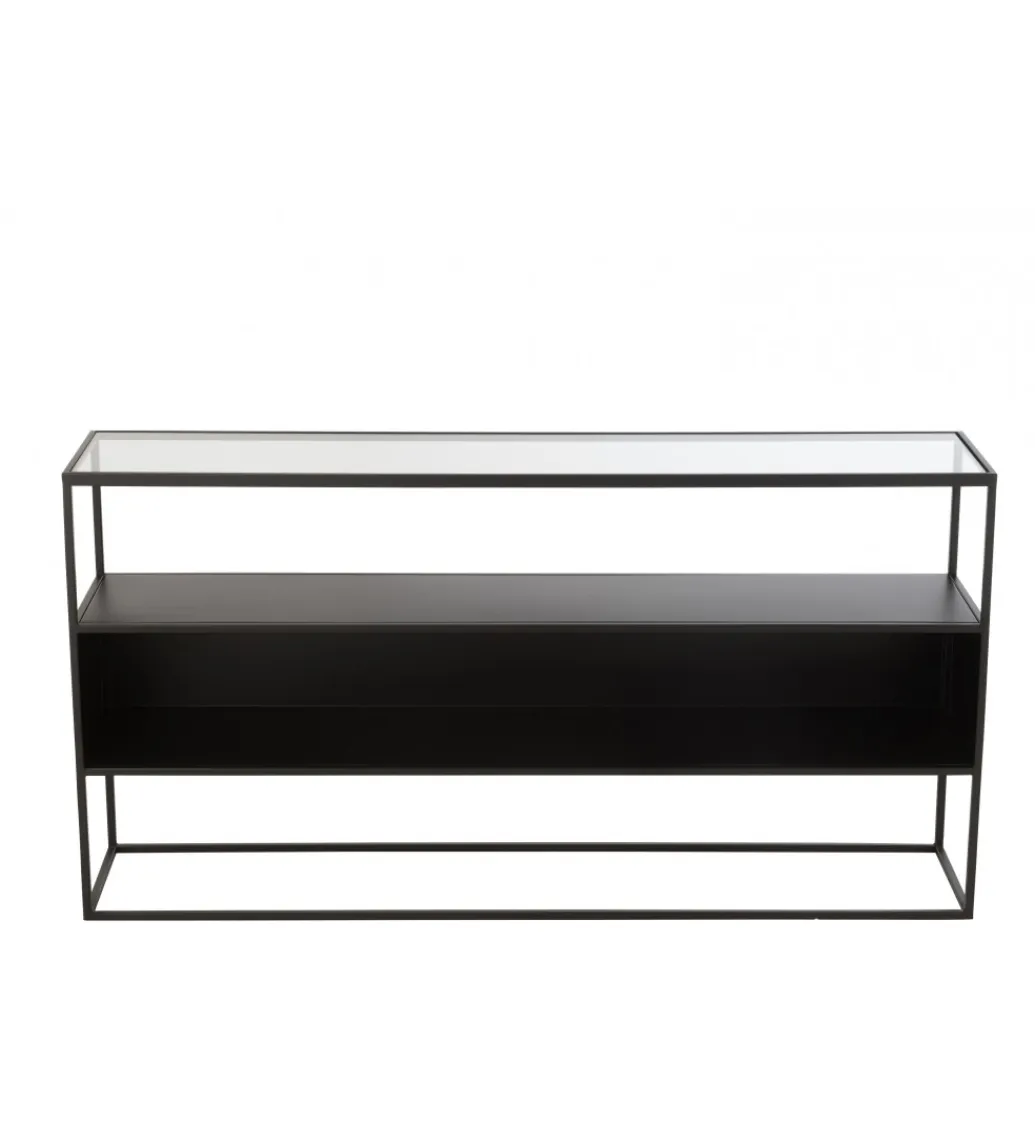 J-Line Konsola Square 140 cm czarna
