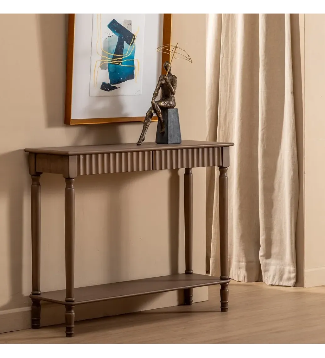 Zona-Design Konsola TEMPU 90 cm drewno sosna brązowy outlet