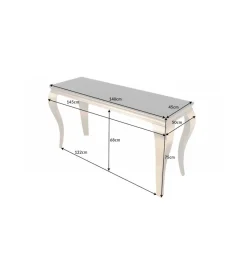 Invicta Interior Konsola TRENTINO Modern Barock 140 cm czarna