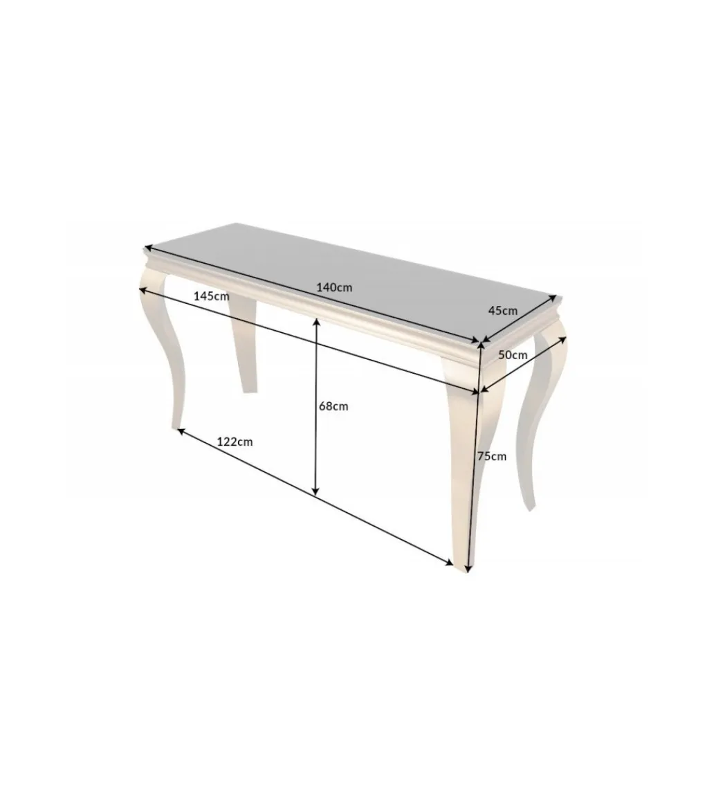 Invicta Interior Konsola TRENTINO Modern Barock 140 cm czarna