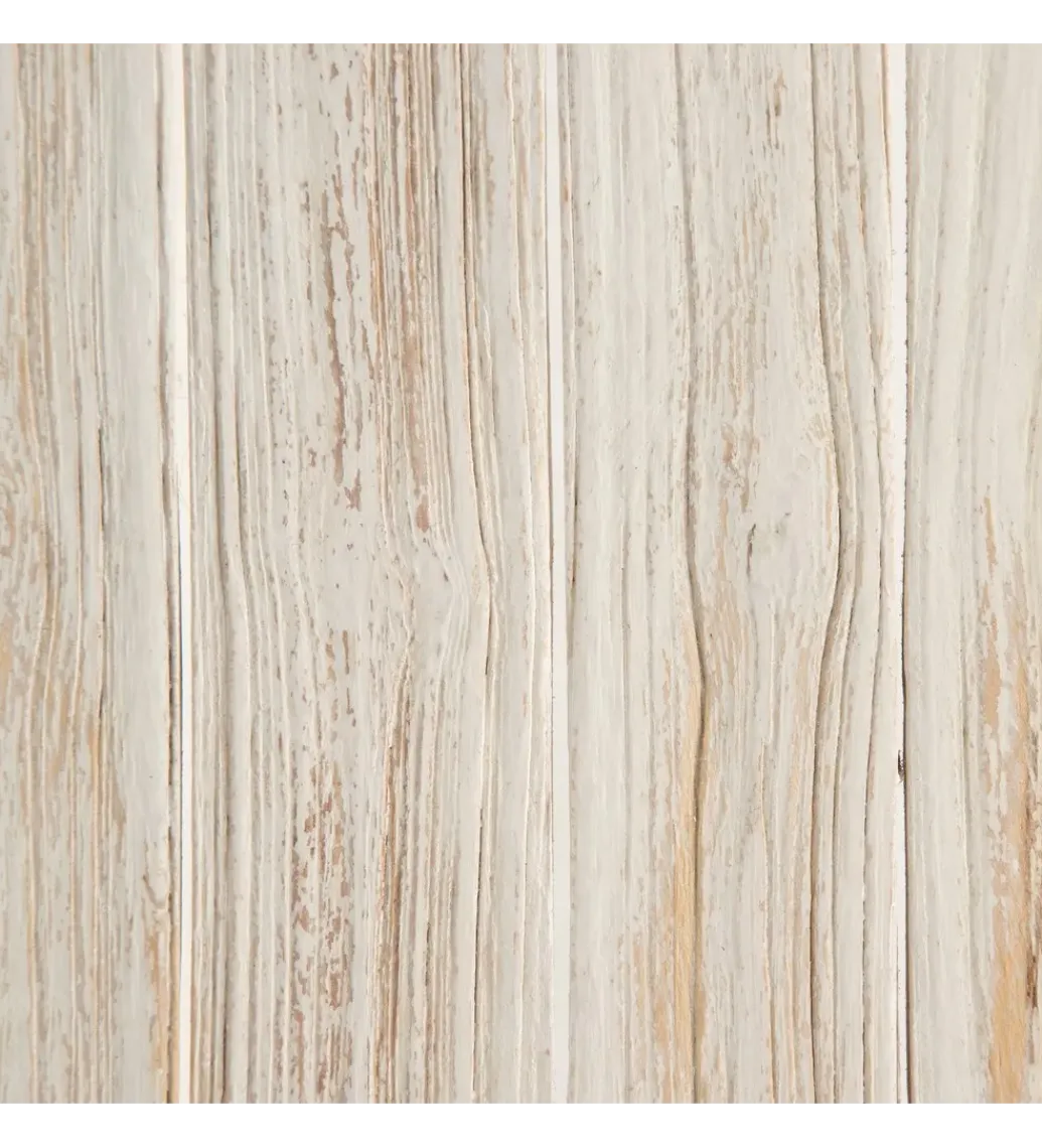 Zona-Design Konsola WORNYM 120 cm drewno teak biała przecierana