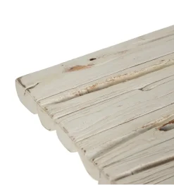 Zona-Design Konsola WORNYM 120 cm drewno teak biała przecierana