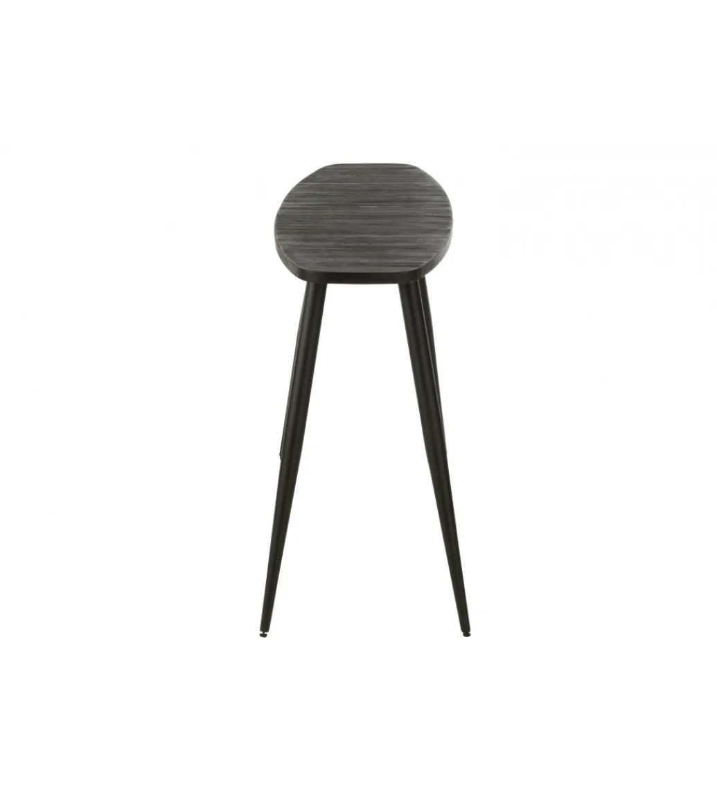 J-Line Konsola ZAMBIA 120 cm drewno teak czarna