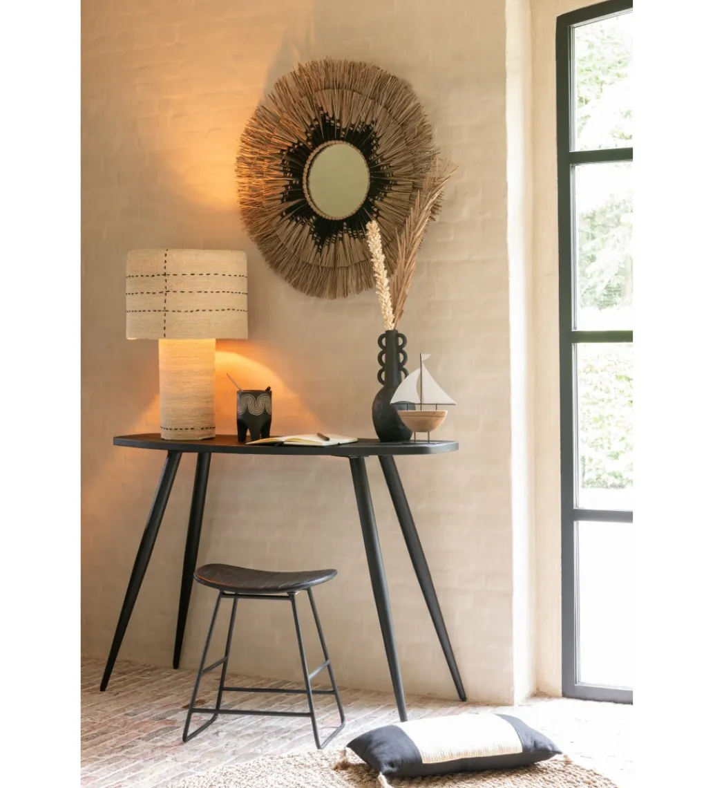 J-Line Konsola ZAMBIA 120 cm drewno teak czarna
