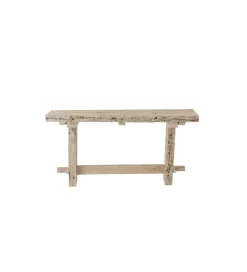 J-Line Konsola z drewna z recyklingu PONTE 150 cm bielony