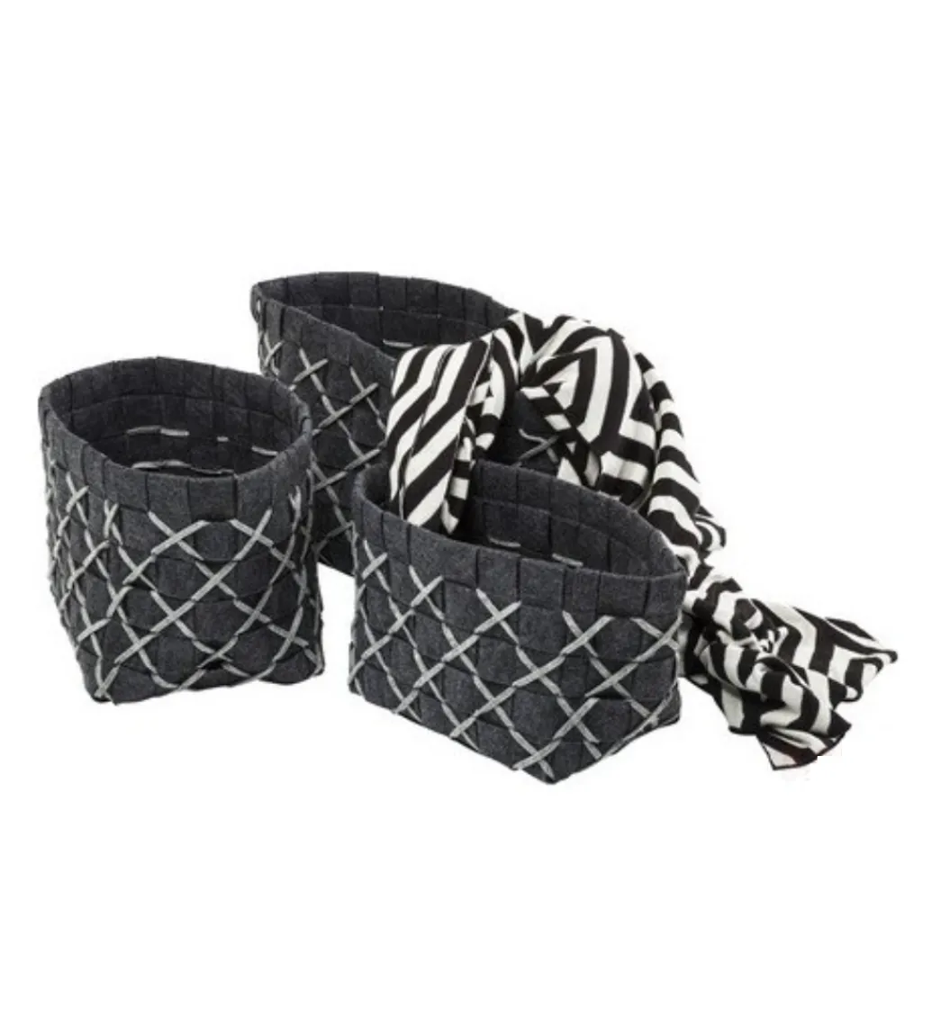KDesign Kosze Felt Square SET 3