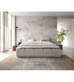 Wersal Łóżko tapicerowane GIULIA 140/160/180 cm x 200 cm ze stelażem i pojemnikiem na pościel w różnych kolorach do wyboru