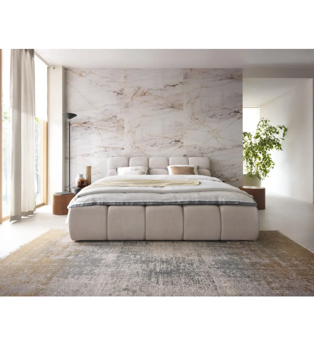 Wersal Łóżko tapicerowane GIULIA 140/160/180 cm x 200 cm ze stelażem i pojemnikiem na pościel w różnych kolorach do wyboru