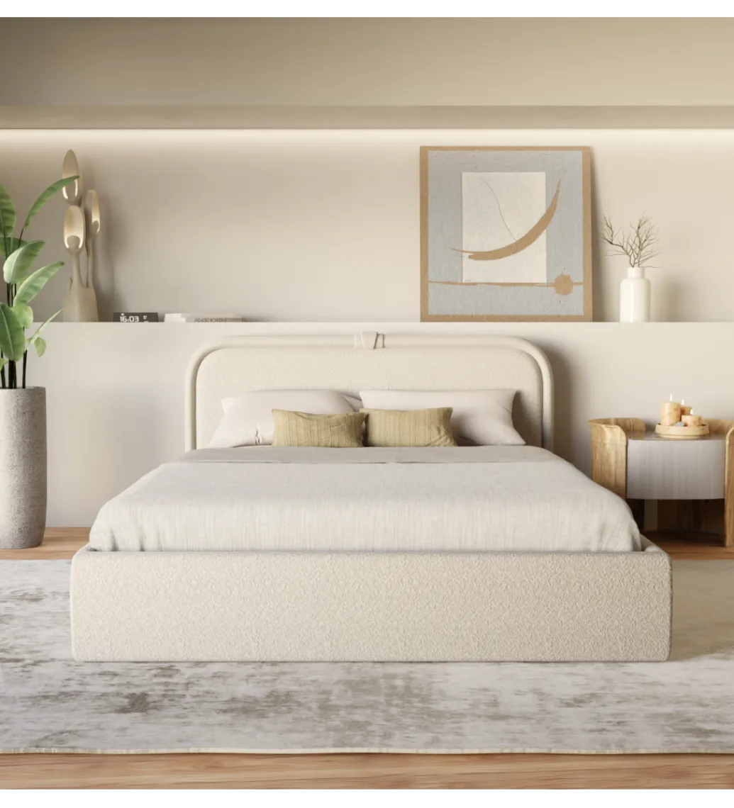 GZDDesign Łóżko tapicerowane LELI 140/160/180 cm x 200 cm ze stelażem i pojemnikiem na pościel w różnych kolorach do wyboru