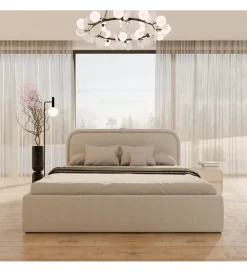 GZDDesign Łóżko tapicerowane LELI 140/160/180 cm x 200 cm ze stelażem i pojemnikiem na pościel w różnych kolorach do wyboru