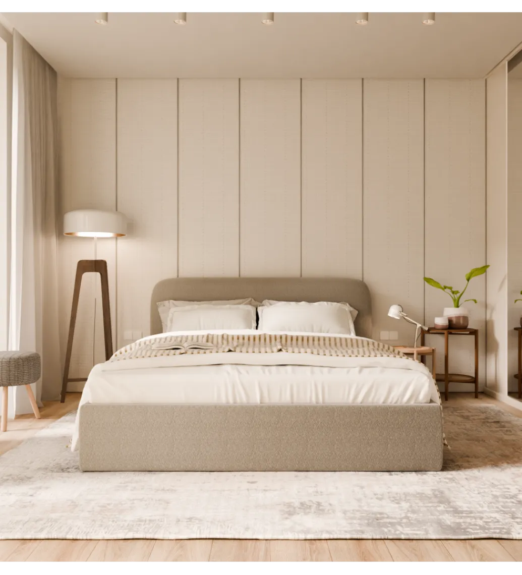 GZDDesign Łóżko tapicerowane OWO 140/160/180 cm x 200 cm ze stelażem i pojemnikiem na pościel w różnych kolorach do wyboru