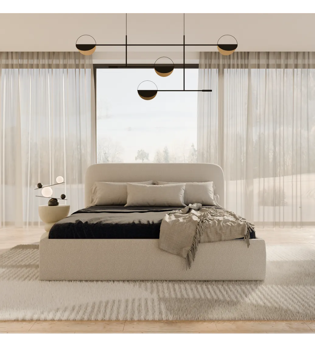 GZDDesign Łóżko tapicerowane OWO 140/160/180 cm x 200 cm ze stelażem i pojemnikiem na pościel w różnych kolorach do wyboru