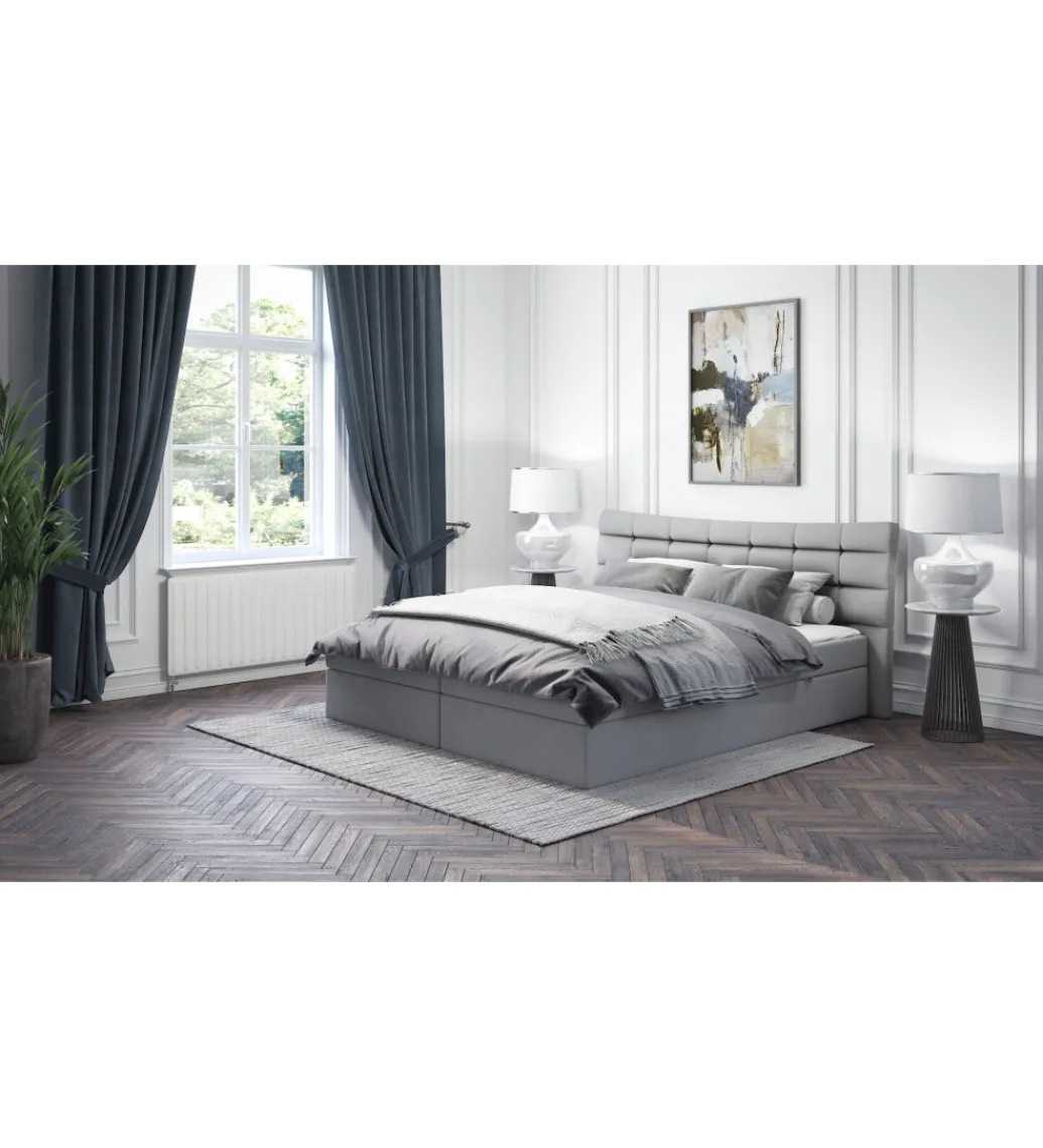GZDDesign Łóżko VIVO z pojemnikiem na pościel od 120 do 200 cm wymiary do wyboru tkanina do wyboru