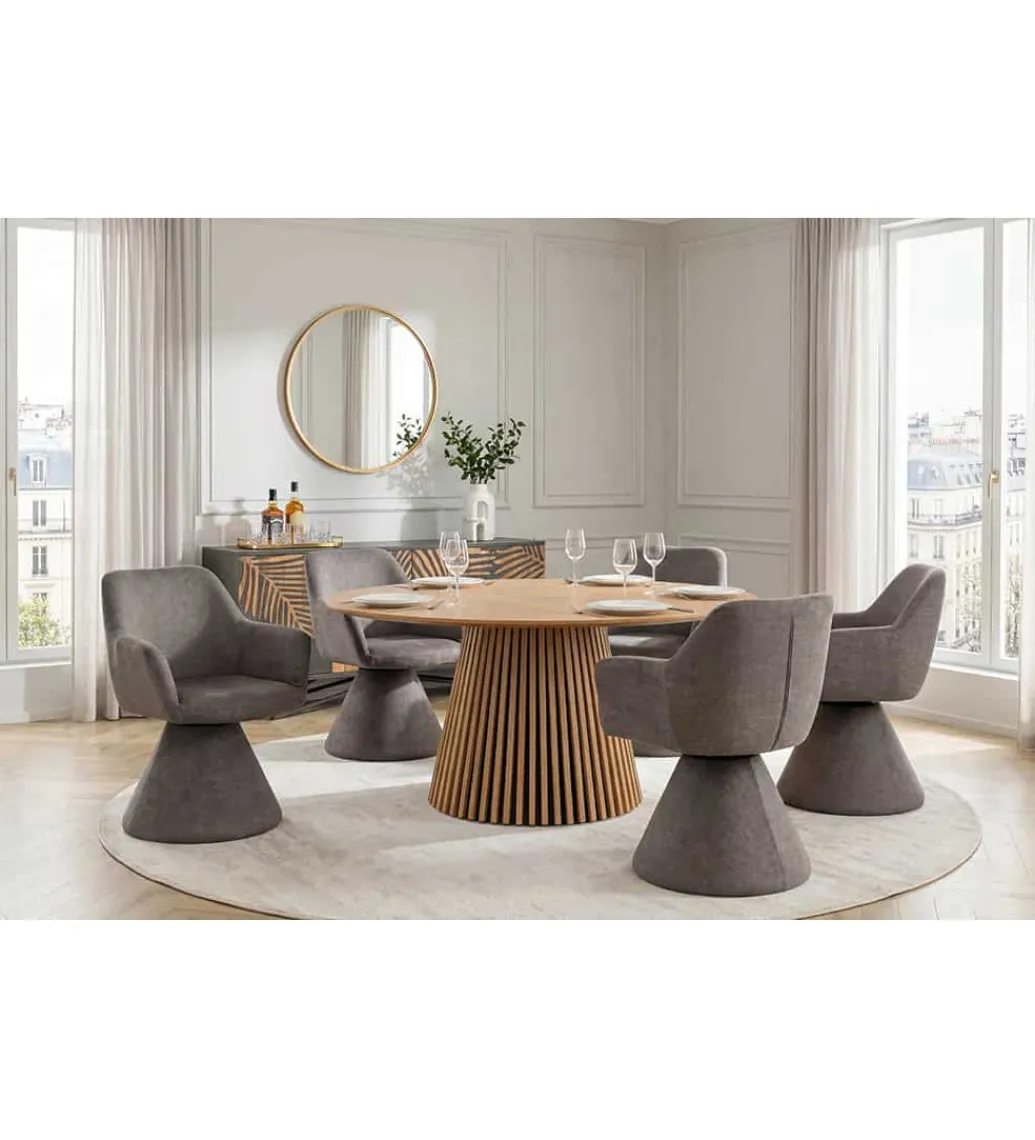 Invicta Interior Krzesło AMBIENTO 79 cm obrót 180 stopni szare