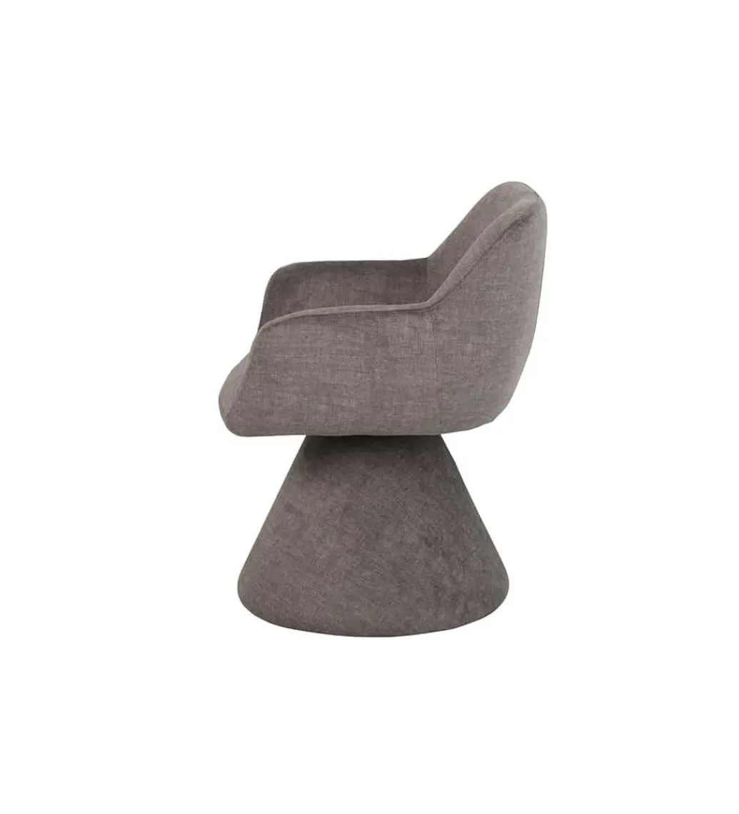 Invicta Interior Krzesło AMBIENTO 79 cm obrót 180 stopni szare
