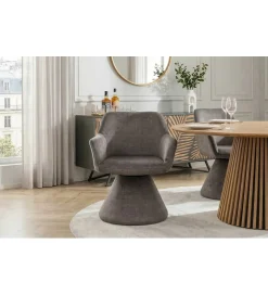 Invicta Interior Krzesło AMBIENTO 79 cm obrót 180 stopni szare