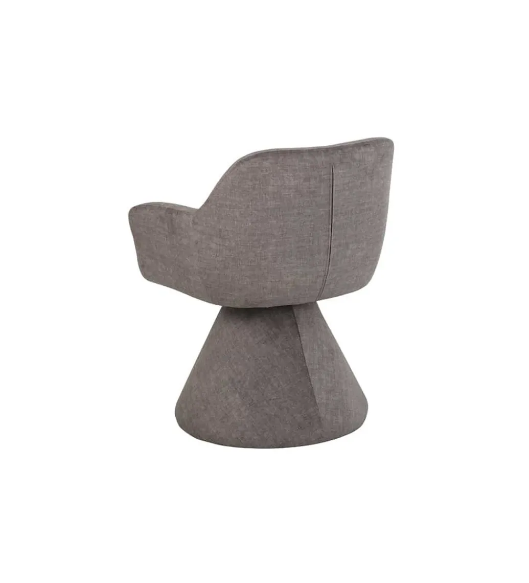 Invicta Interior Krzesło AMBIENTO 79 cm obrót 180 stopni szare