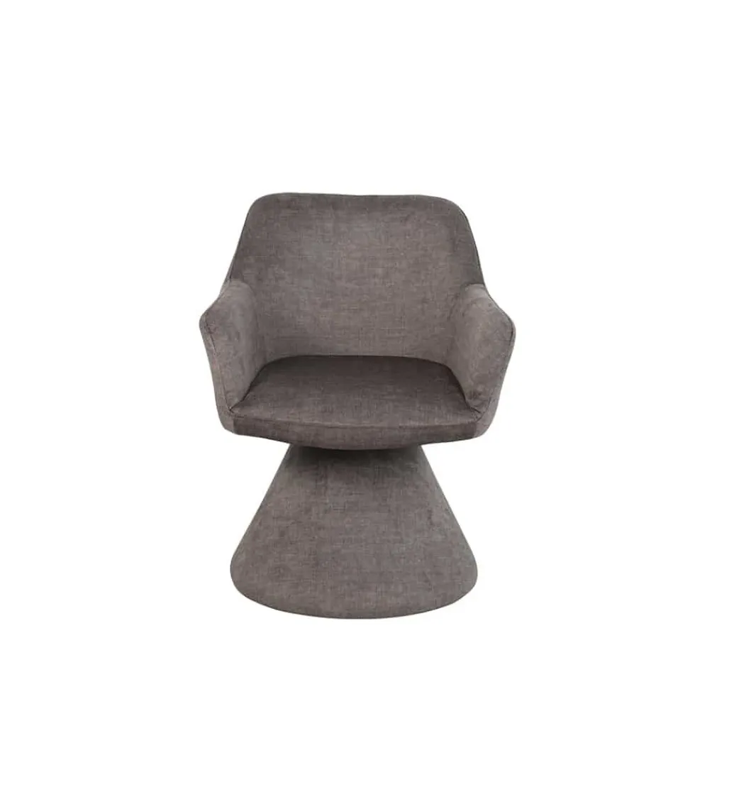 Invicta Interior Krzesło AMBIENTO 79 cm obrót 180 stopni szare