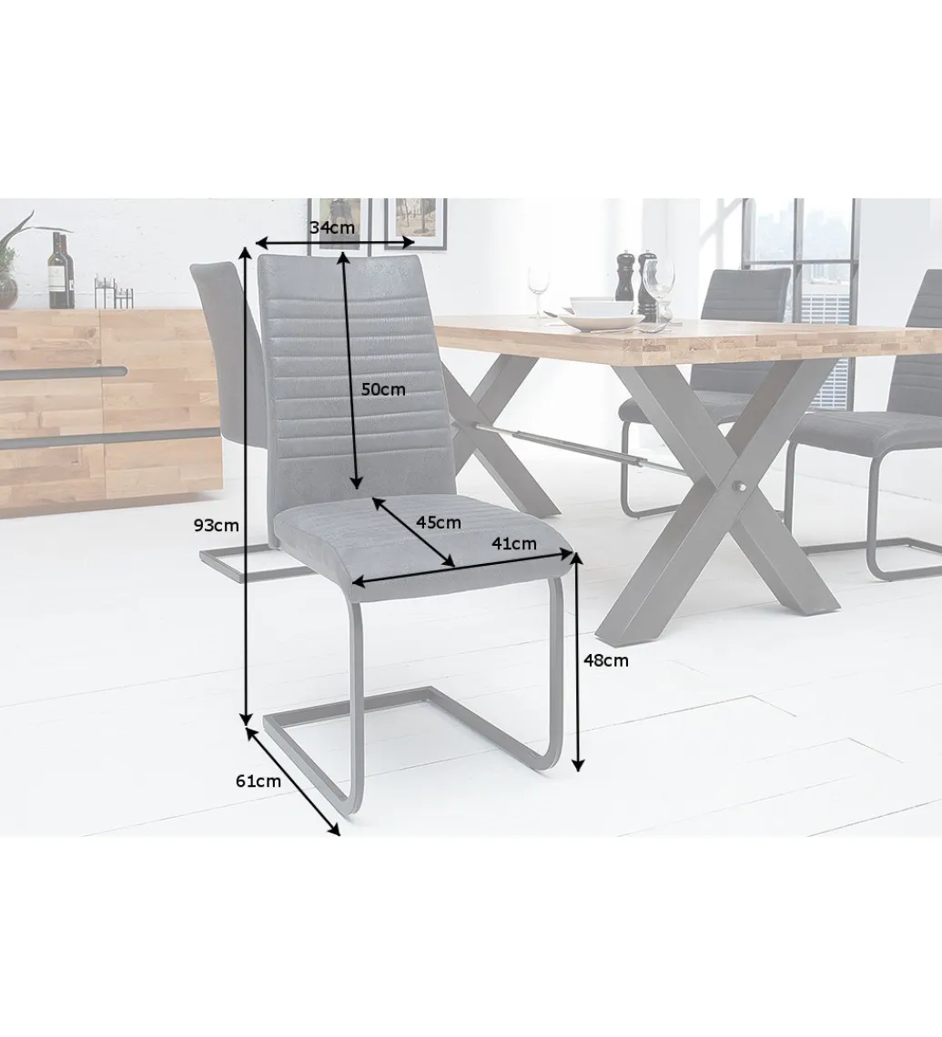 Invicta Interior Krzesło Appartment antyczny szary