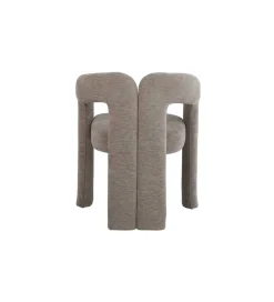 Invicta Interior Krzesło ARCH 77 cm szare tkanina teddy