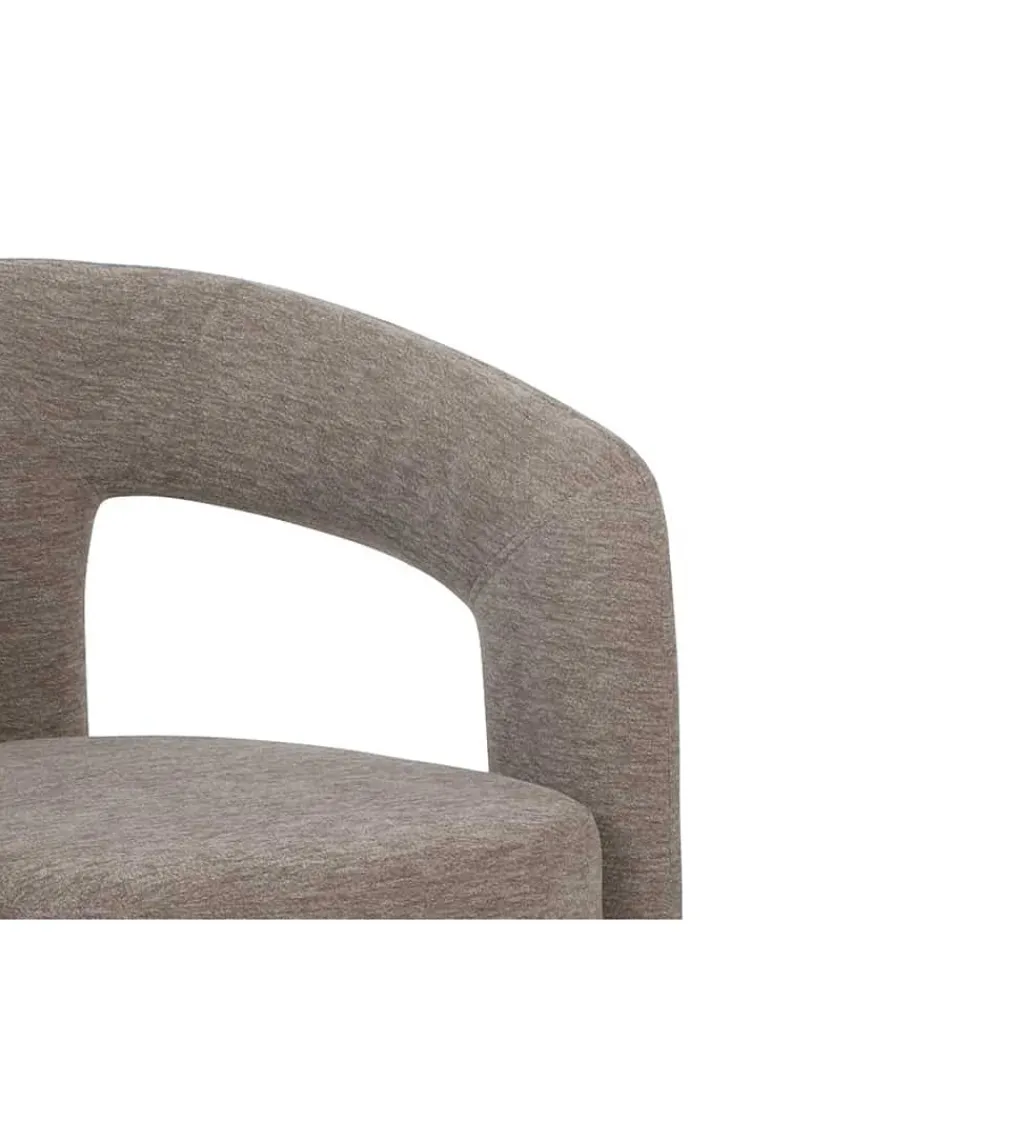 Invicta Interior Krzesło ARCH 77 cm szare tkanina teddy