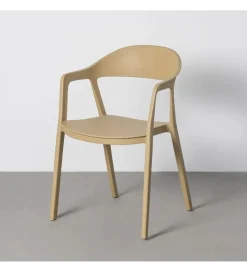 Zona-Design Krzesło BARETO 80 cm khaki z podłokietnikami nogi v