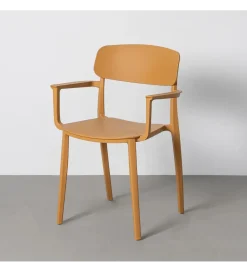 Zona-Design Krzesło BARETO 80 cm żółte z podłokietnikami