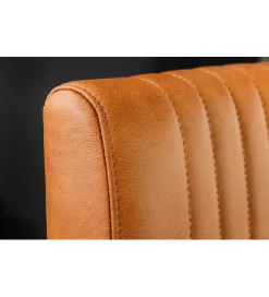 Invicta Interior Krzesło BIG ASTON skórzane brązowe czarne nogi