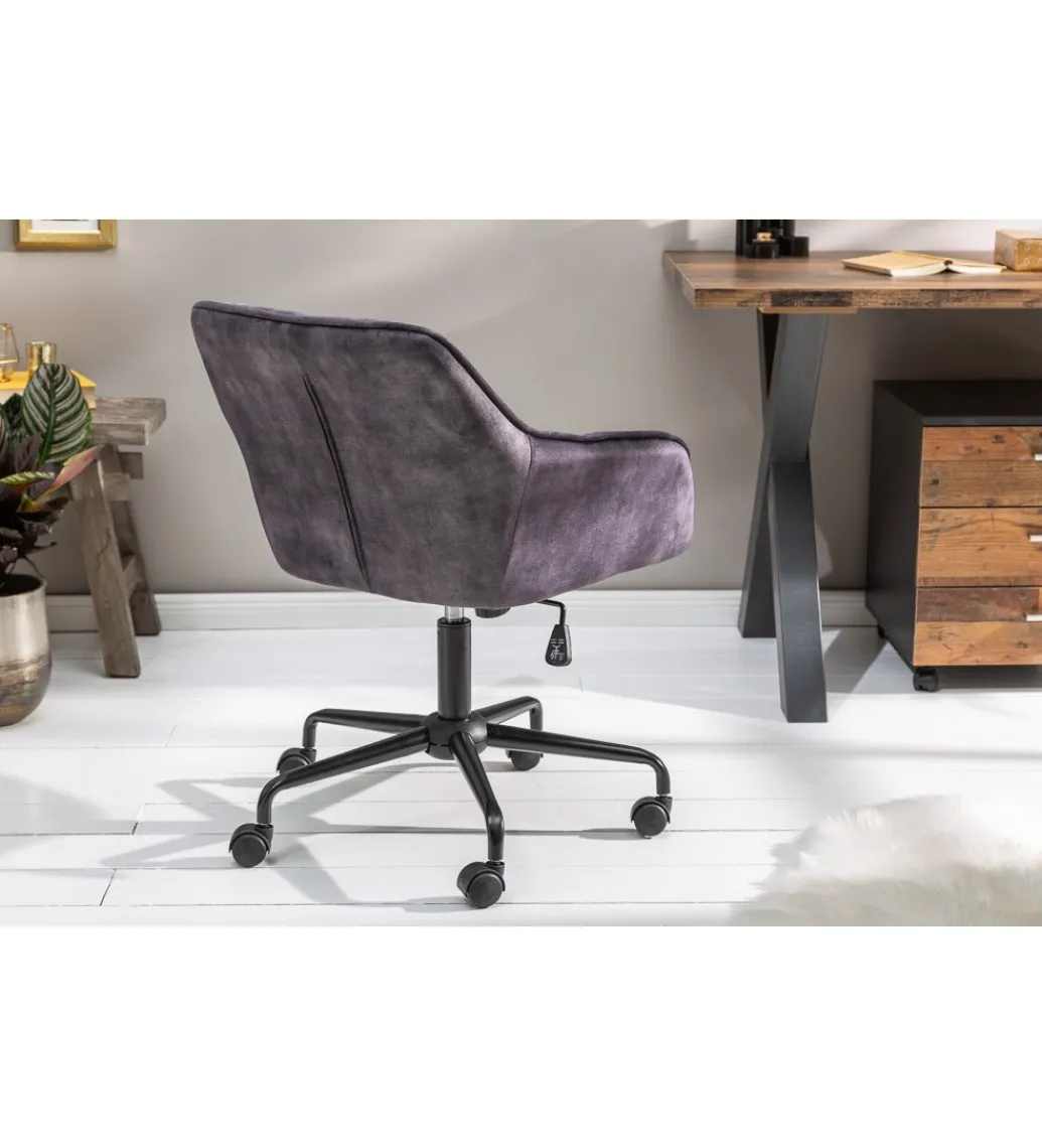Invicta Interior Krzesło biurowe Dutch Comfort ciemnoszare