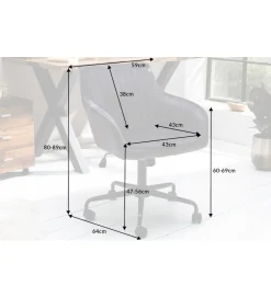 Invicta Interior Krzesło biurowe Dutch Comfort ciemnoszare