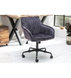 Invicta Interior Krzesło biurowe Dutch Comfort ciemnoszare