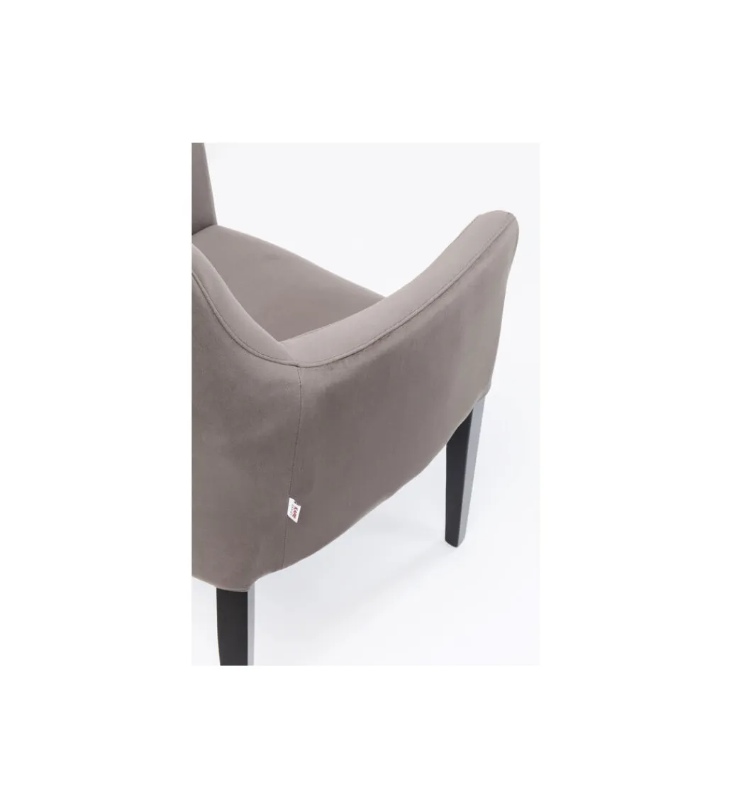 KARE Krzesło BLACK MODE 87 cm welwet szary