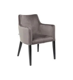 KARE Krzesło BLACK MODE 87 cm welwet szary