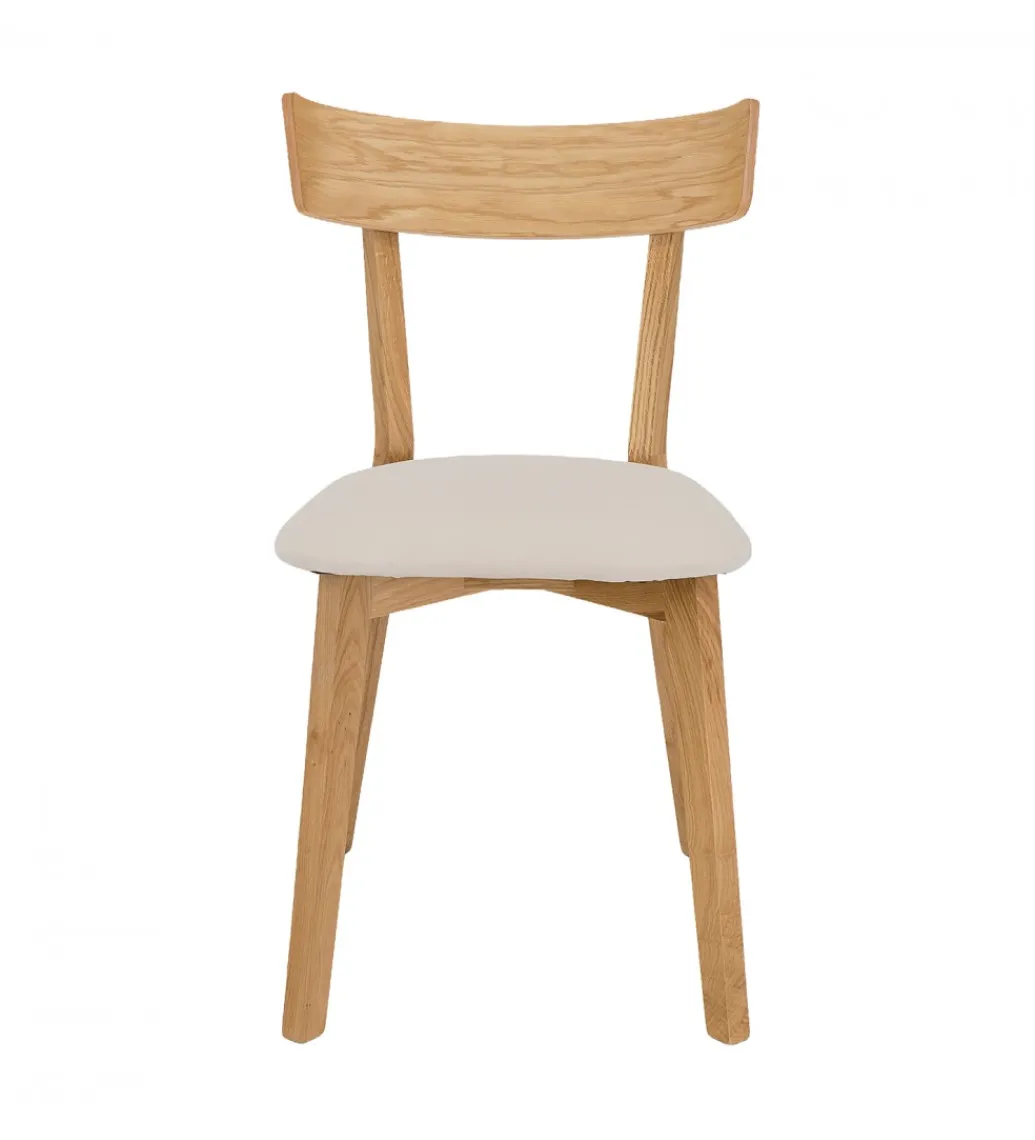 POLSKI DESIGN Krzesło dębowe ORMEN skóra