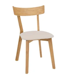 POLSKI DESIGN Krzesło dębowe ORMEN skóra