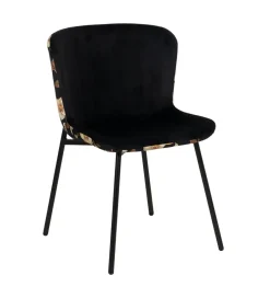 Zona-Design Krzesło DRABOS Kwiaty Czarne