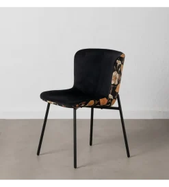 Zona-Design Krzesło DRABOS Kwiaty Czarne