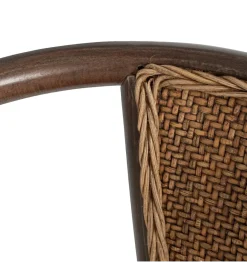 Zona-Design Krzesło DUROS czekoladowe ratan drewno buk