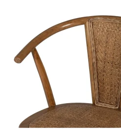 Zona-Design Krzesło DUROS miodowy brąz ratan drewno buk